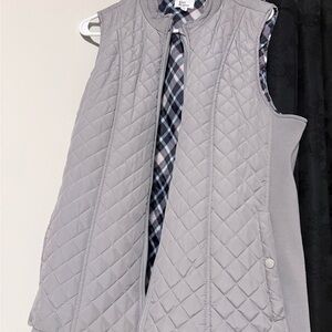 Kim Rogers Gray Zip-Up Quilted Vest - Women’s [XL]